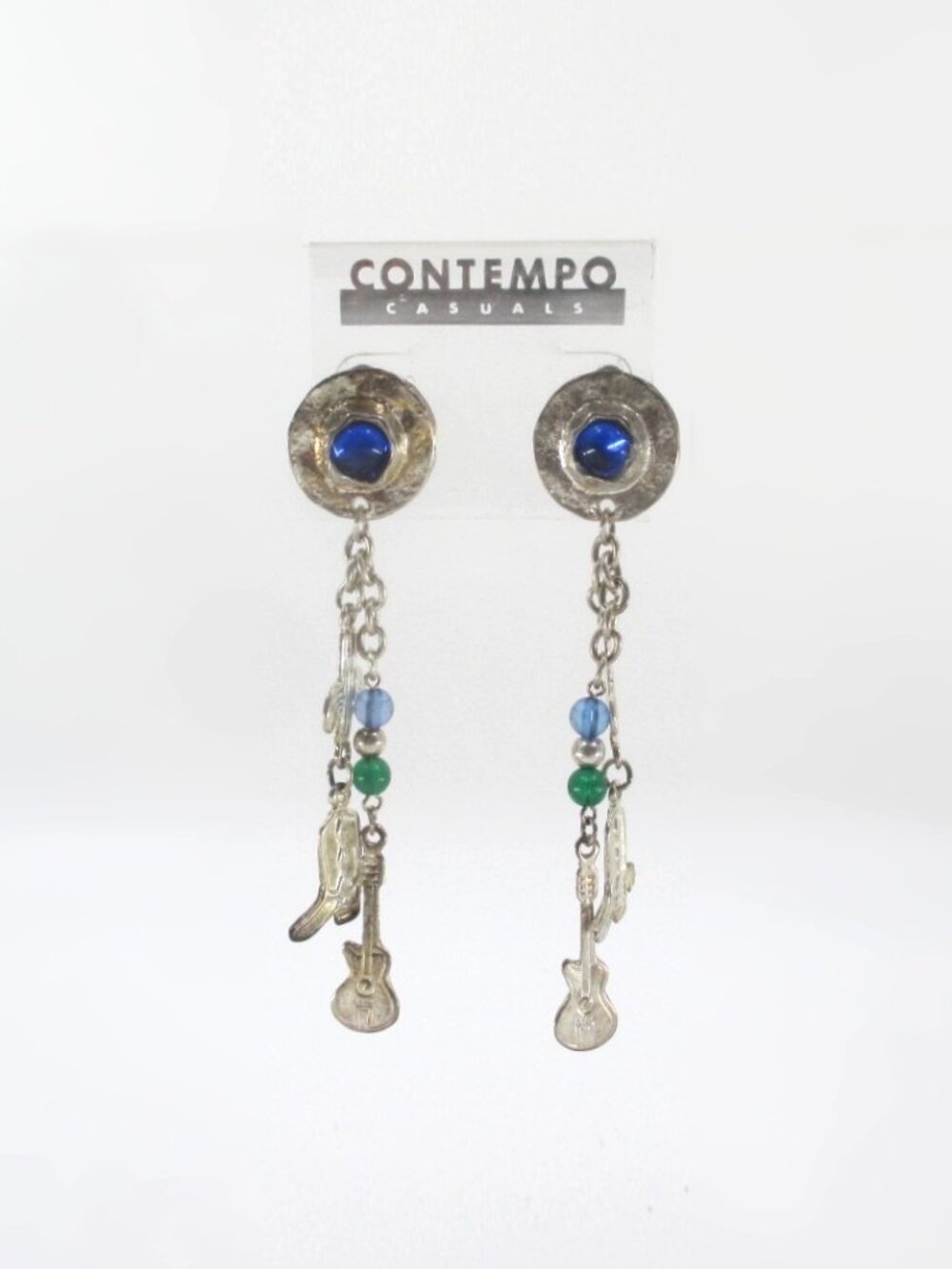 Vintage 90s Western Dangle Earrings Contempo Casuals NOS